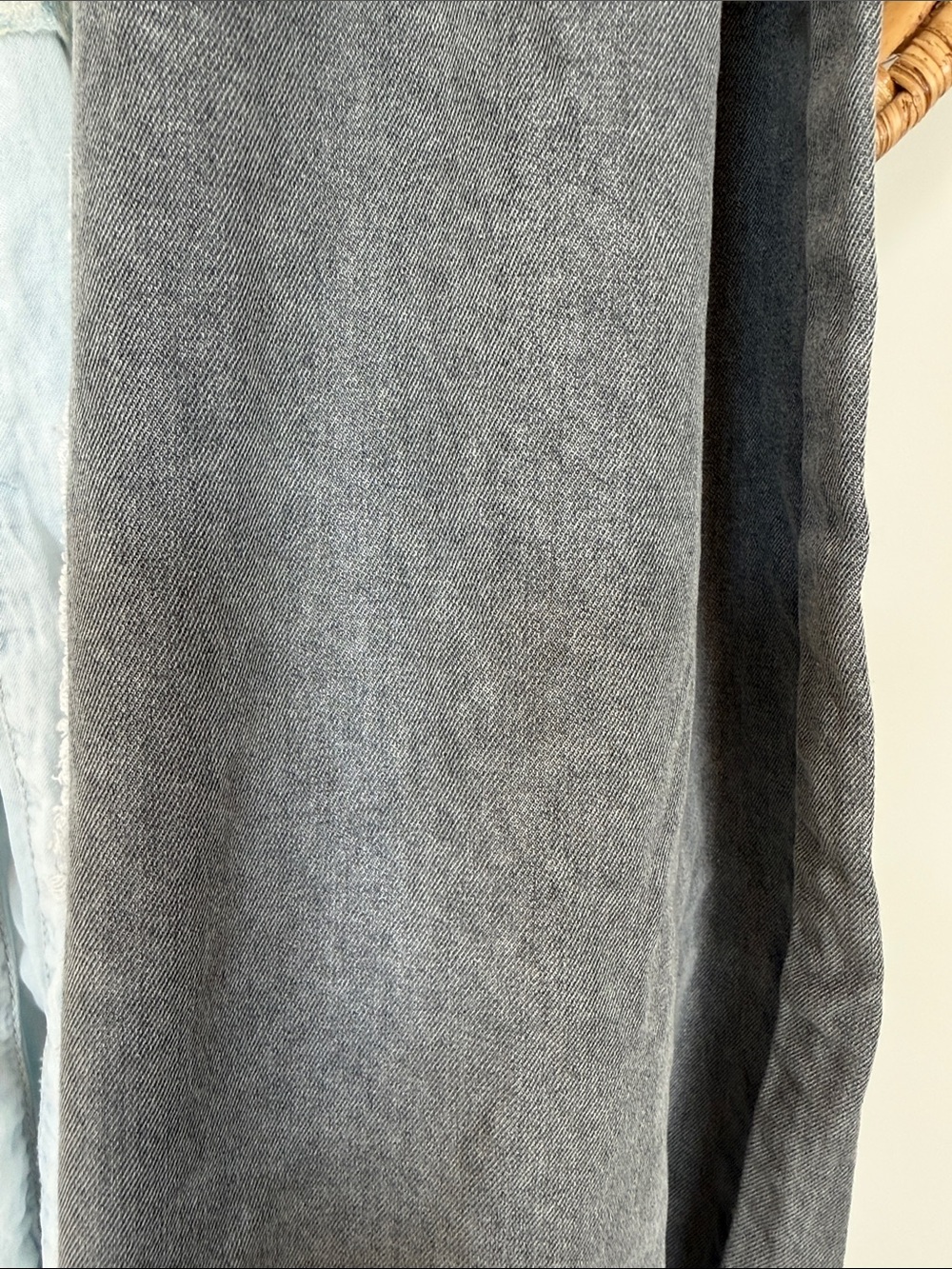 POL Patchwork Light Blue and Gray mixed fabrics Harem Pants - Picture 8 of 16